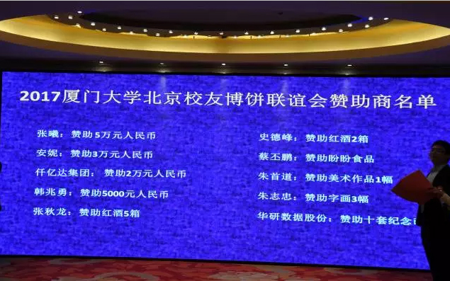 “博餅”是閩南地區(qū)有的傳統(tǒng)形式歡慶，此次活動以這種形式向母校致以美優(yōu)的祝福，也寄托著各地廈人永久母校情和青春回憶的活動。